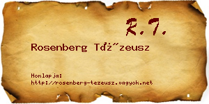Rosenberg Tézeusz névjegykártya